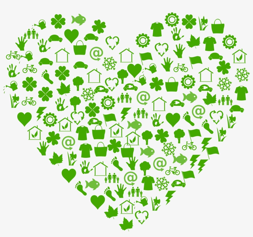 This Free Icons Png Design Of Eco Heart Montage, transparent png