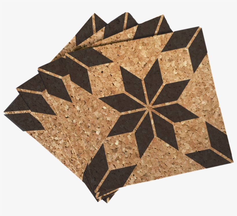 Eight-pointed Star Quilt Pattern Cork Coasters - Drink Coaster ...