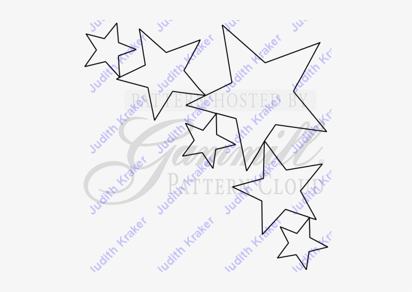 Tri Blk 6 Stars - Line Art, transparent png