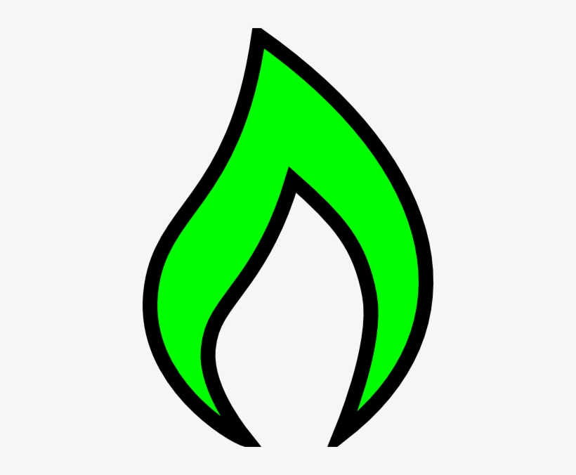 Green Flame Png Download - Cartoon Green Flame, transparent png