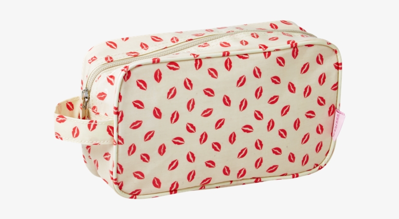 Rice Dk Make Up Purse With Fun Lip Print - Rice Necessär Liten (rosa), transparent png