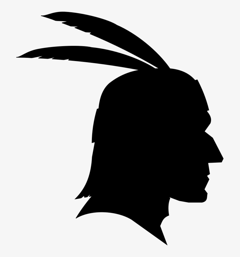 Cornucopia Clipart Indian - Silhouette Of A Native American, transparent png