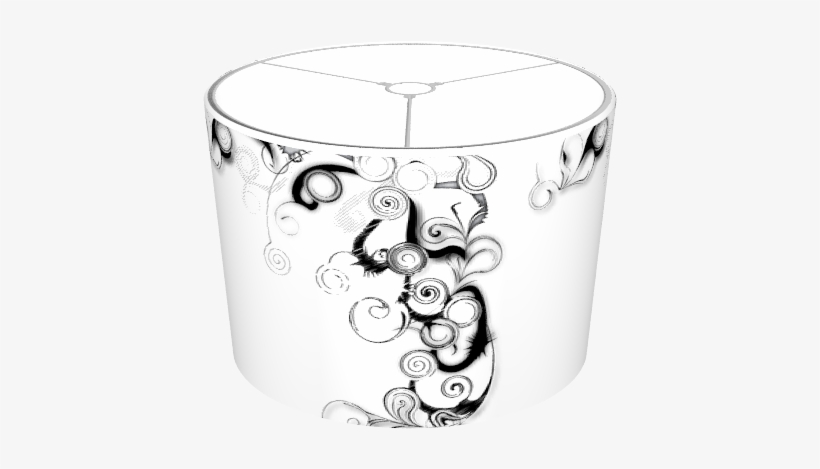 Black And White Swirls And Twirls - Black And White Swirls And Twirls Round Ornament, transparent png