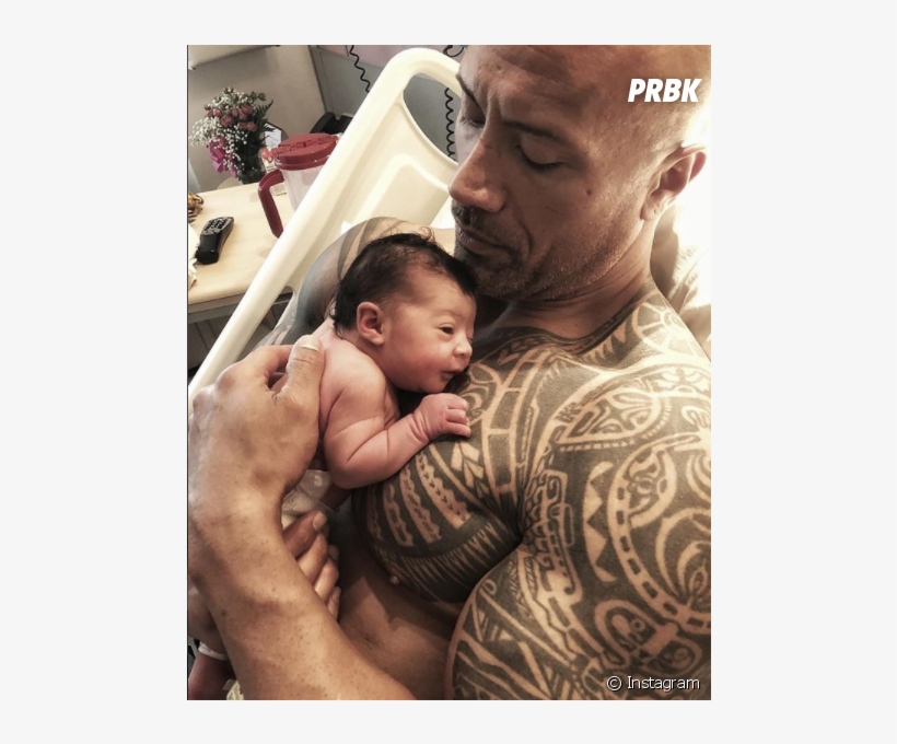 Dwayne Johnson Papa Pour La Troisième Fois - Dwayne Johnson Baby, transparent png