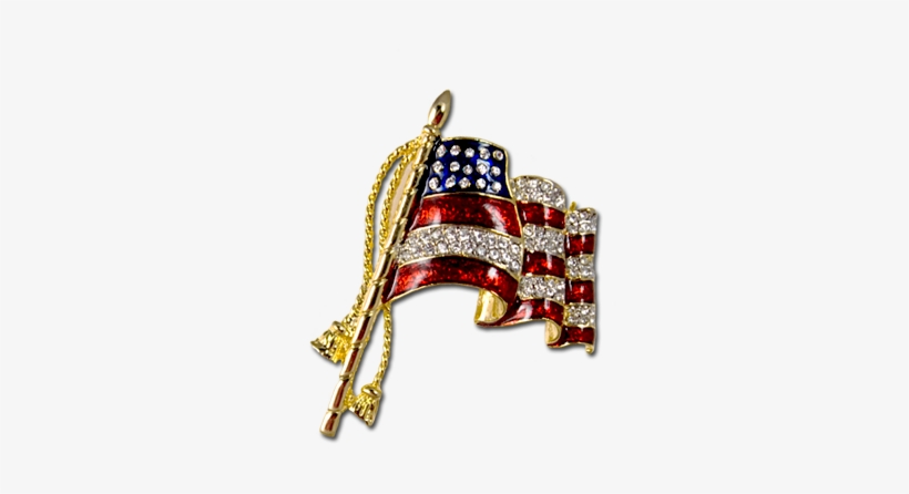 Elegant Waving Flag Pin/brooch, transparent png