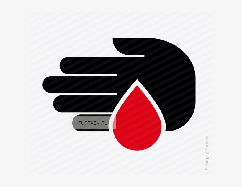 Vector Icon Of Hand Holding Blood Drop - Blood, transparent png