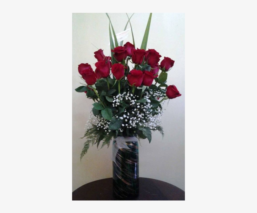 Rosas Rojas En Base De Cristal - Rosas En Base De Cristal, transparent png