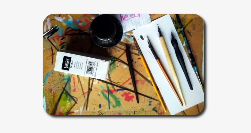 Firstly, I Used A Selection Of Black Drawing Inks To - Portable Network Graphics, transparent png