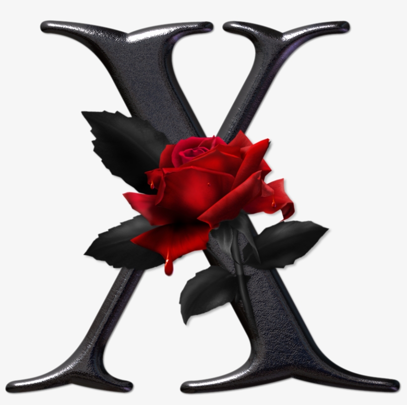 Alfabeto Gtico Con Rosas Rojas - Alphabet, transparent png
