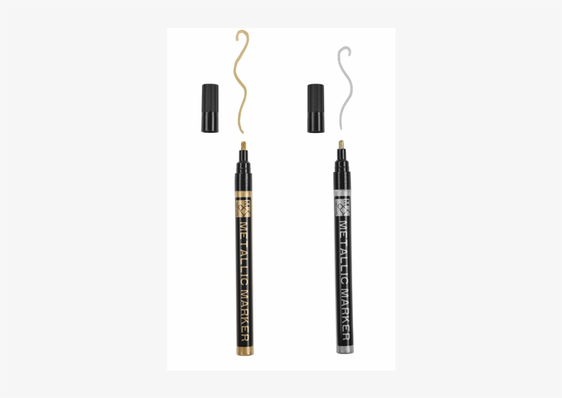 Paint Markers, Gold/silver, Felt Tip - United Office 2 Lackmarker - Bürobedarf, transparent png