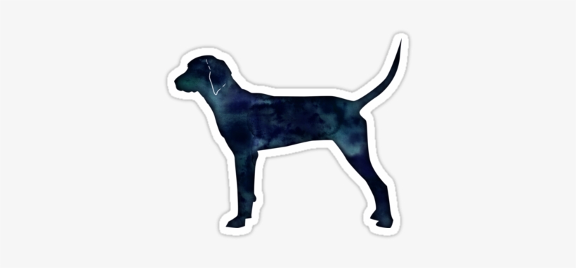 Redbone Coonhound Black Watercolor Silhouette By Tripoddogdesign - Redbone Coonhound, transparent png