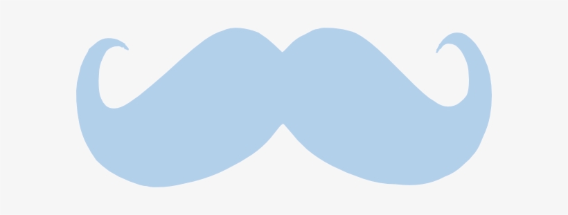 Blue Mustache Clipart - Baby Blue Mustache Png, transparent png
