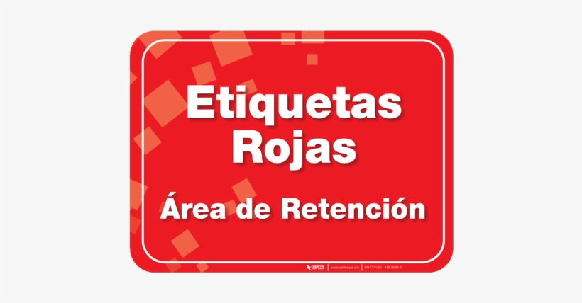 Etiquetas Rojas Holding Area Floor Sign - Area Floor Sign, transparent png