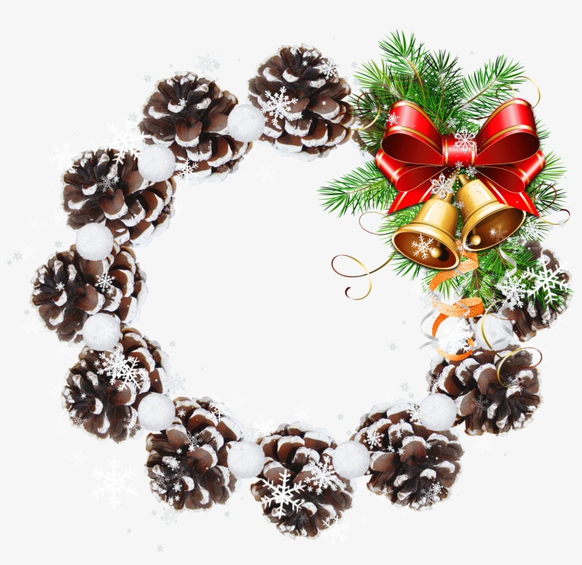 Christmas Frame Round Png, transparent png