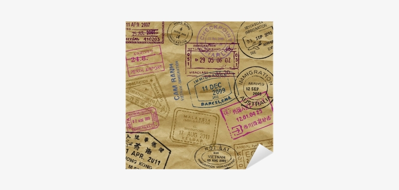 Passport Stamps Png For Kids - Passport Stamp Background Brown, transparent png