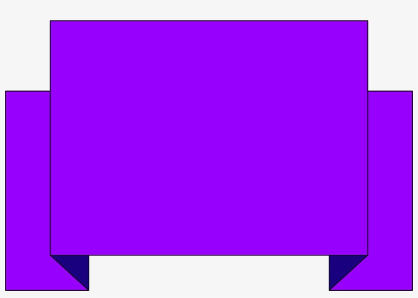 Blank Banner Png For Kids - Blank Purple, transparent png