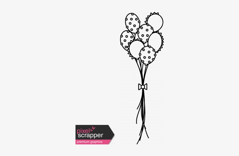 Clipart Library Stock The Good Life Stamps Balloons - Balloons Outline, transparent png