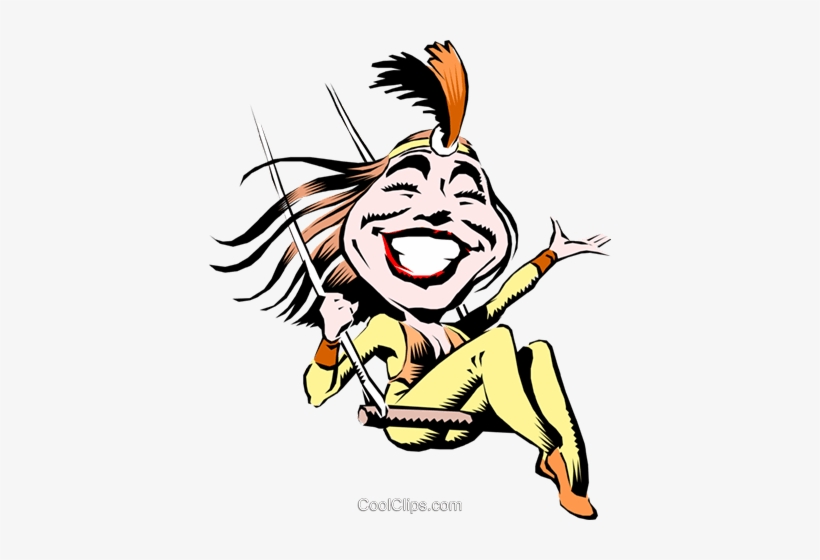 Cartoon Trapeze Artist Royalty Free Vector Clip Art - Cartoon Trapeze Artist, transparent png