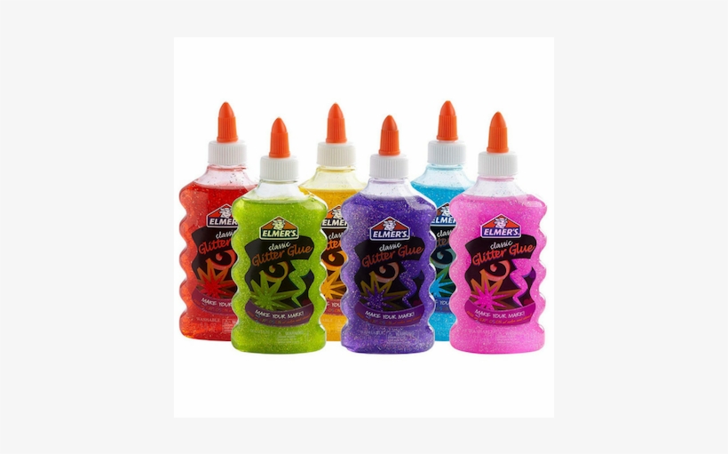 Elmer's Washable Glitter Glue, 6 Oz. Bottle, Pink (e325), transparent png