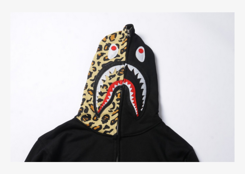 Bape Shark Hoodie Leopard, transparent png