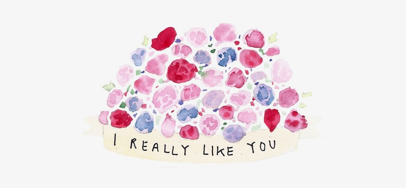 Ilikeyou Ireallylikeyou Flowers Pink Purple Banner - Painting, transparent png