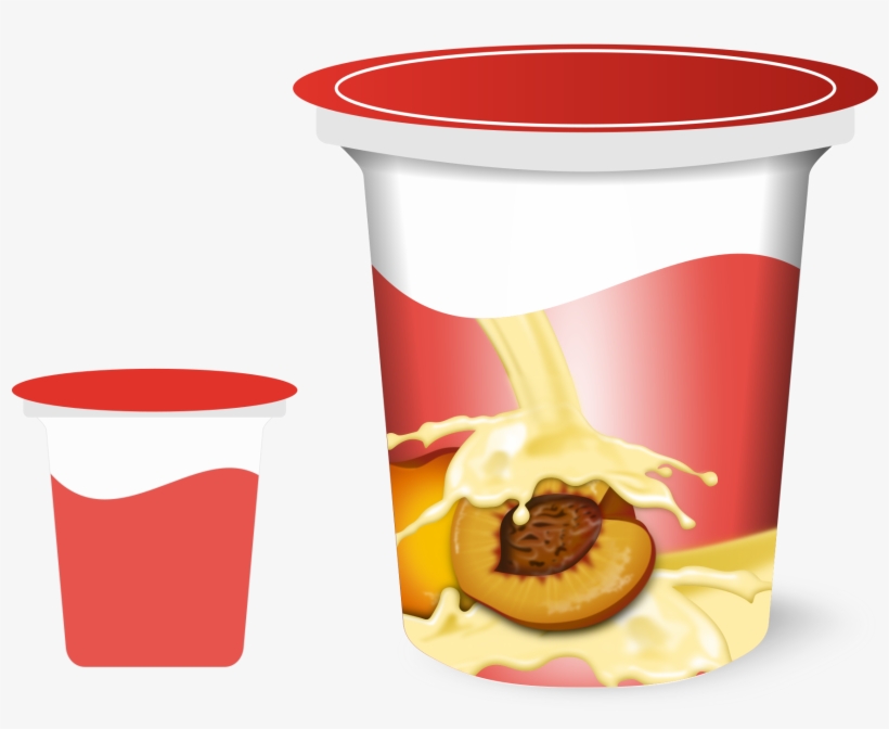 Emoji Clipart Peach Source - Yogurt Cup Clipart, transparent png