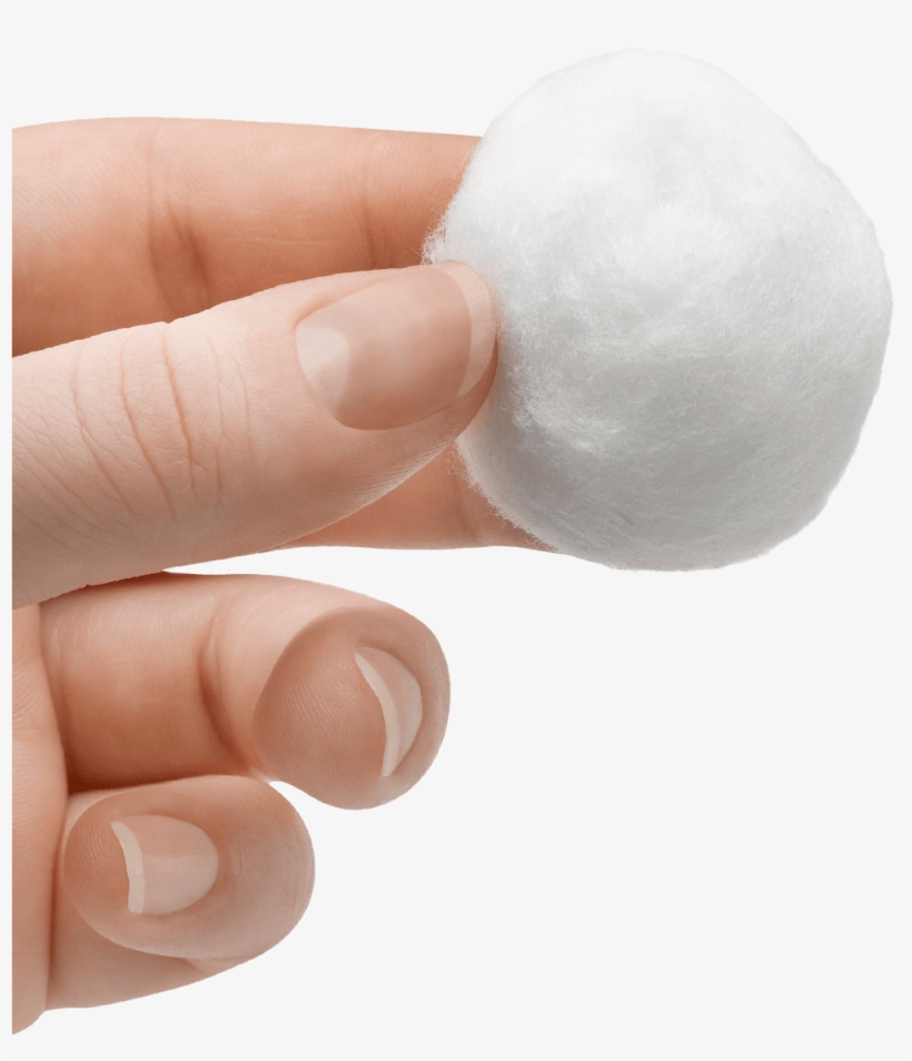 Cotton Png - Cotton Ball In Hand, transparent png