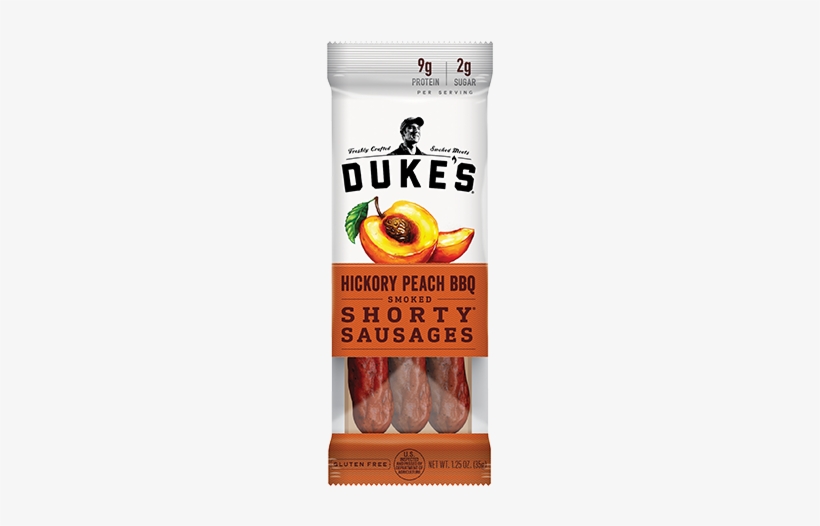 Hickory Peach 12ct - Duke's Hickory Peach Bbq Smoked Shorty Sausages, transparent png