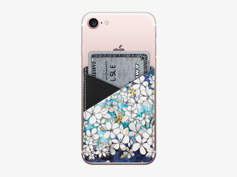 Casetify Iphone 7 Saffiano Leather Phone Wallet - Walk & Watercolor, transparent png