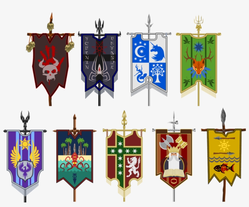 War Banners Of The Nine Nations By Theoriginalgi - Fantasy Banners, transparent png