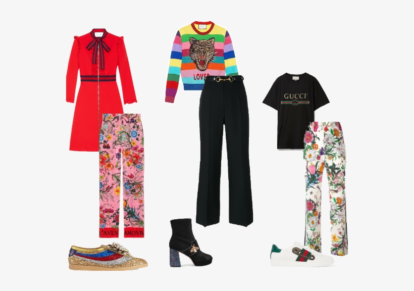 Gucci Flora Snake Silk Pant Size 38, transparent png