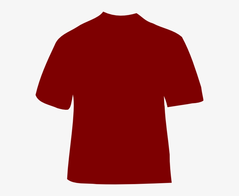 Maroon Clipart Red Tshirt - Blank Maroon T Shirt, transparent png