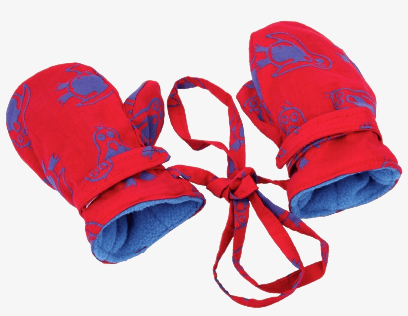 Bright Red Mittens On String For Toddler - Boy, transparent png