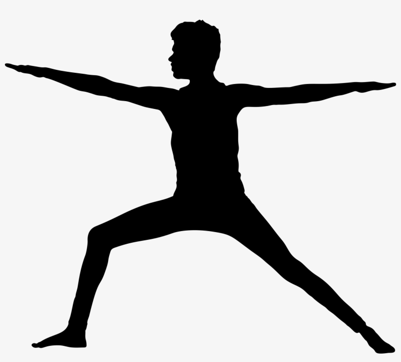 Standing Yoga Poses Png - Yoga Pose Silhouette Man, transparent png