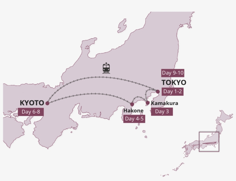 Map For Tokaido Trail - Japan, transparent png