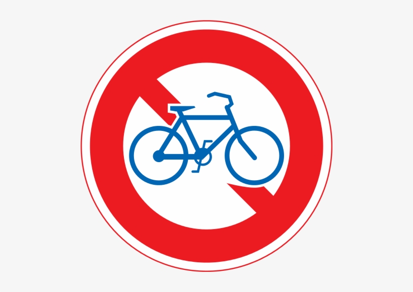 The Red Circular Sign Means That Bicycles Are Forbidden - Sign Bicycles Not Allowed, transparent png