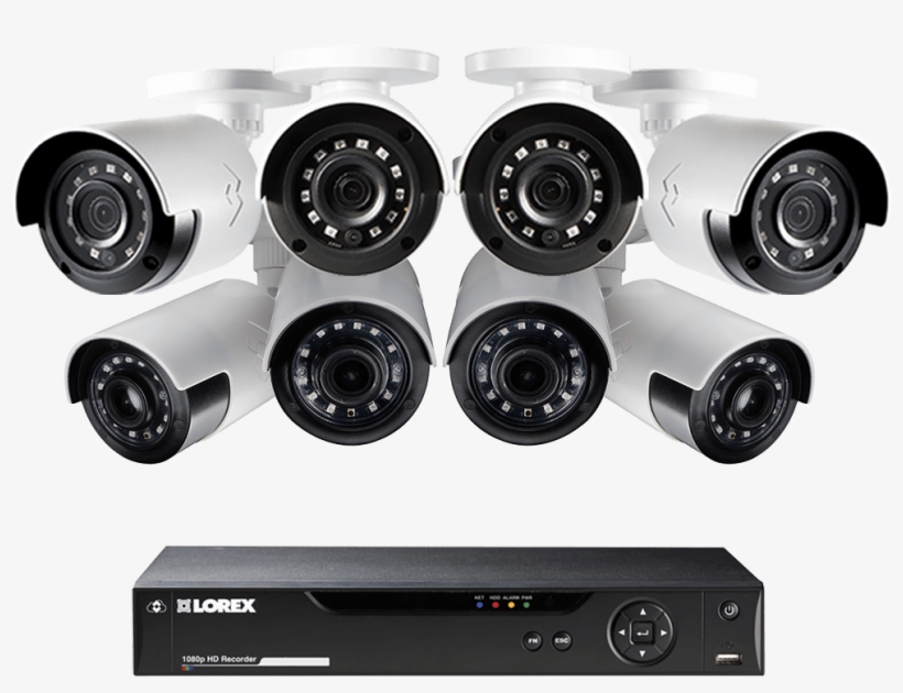 1080p Camera System With 8 Outdoor Cameras - Lorex 1080p Weatherproof Hd Security Camera System, transparent png