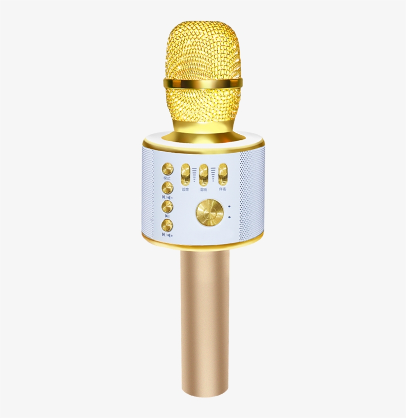 Jinyun Mobile Phone Microphone K-singing Bluetooth - Brass, transparent png