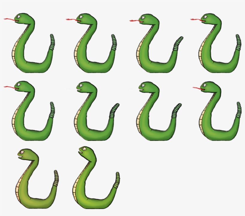 Rattler - Free Sprite Sheets Snake, transparent png