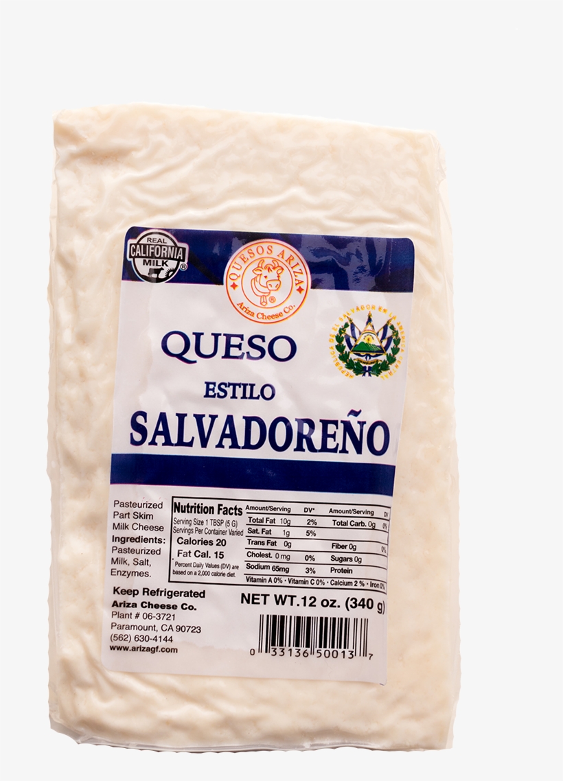 Ariza Cheese Queso Estilo Salvadoreno Png Crema Salvadorena - Queso Y Crema Salvadoreña, transparent png
