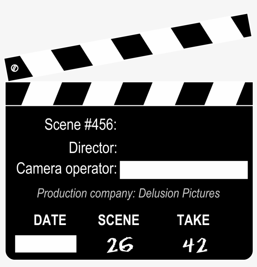 Barry And Sally Walking In The Country - Director Clapboard, transparent png