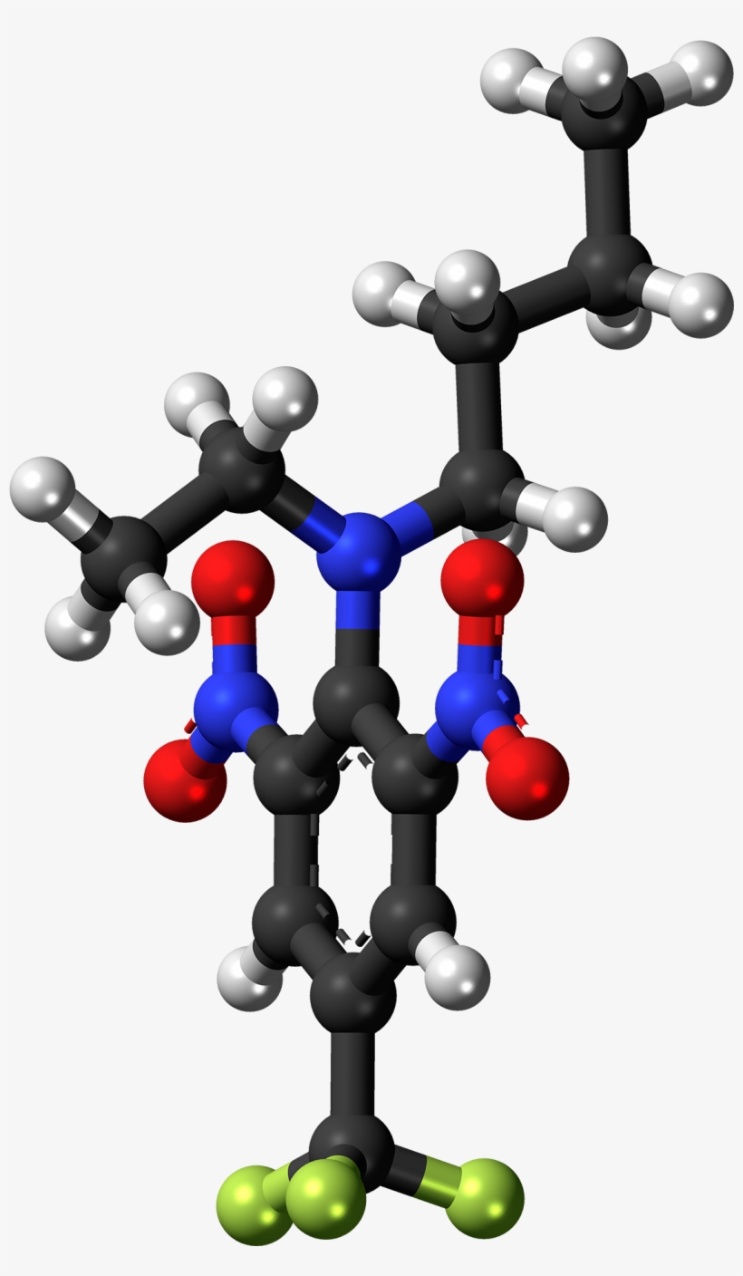 Benfluralin Molecule Ball - Illustration, transparent png