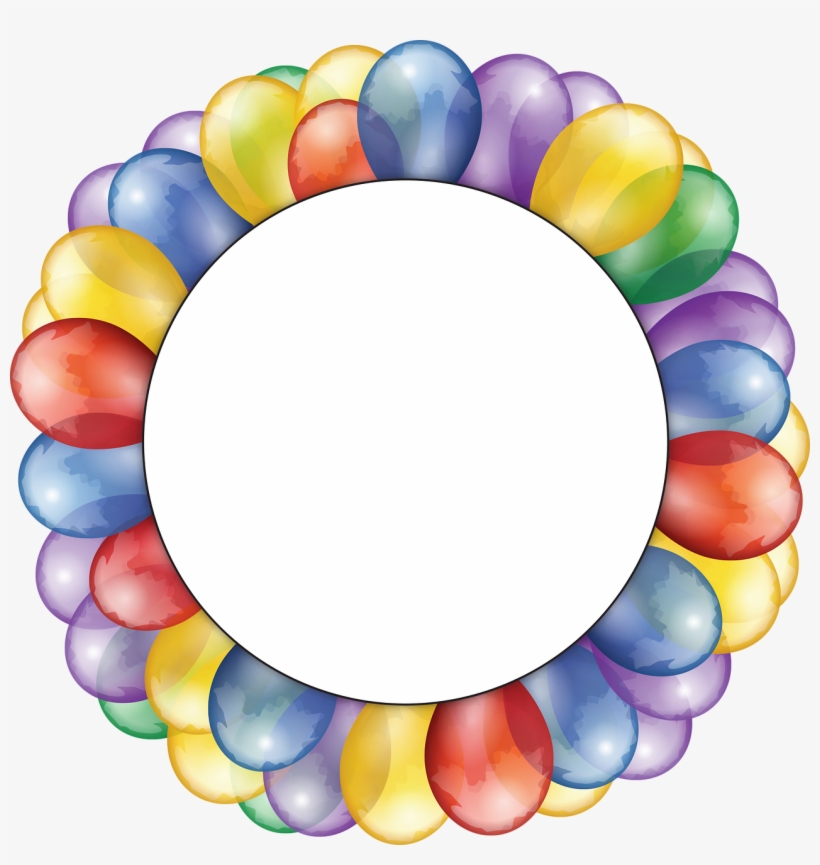 Balloons Circle Frame Copy Space Png Image - Balloon Circle Png, transparent png