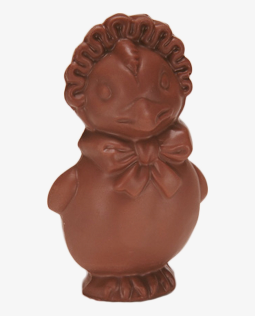 Chocolate Chickadee With Bonnet In Milk Chocolate Or - Carving, transparent png