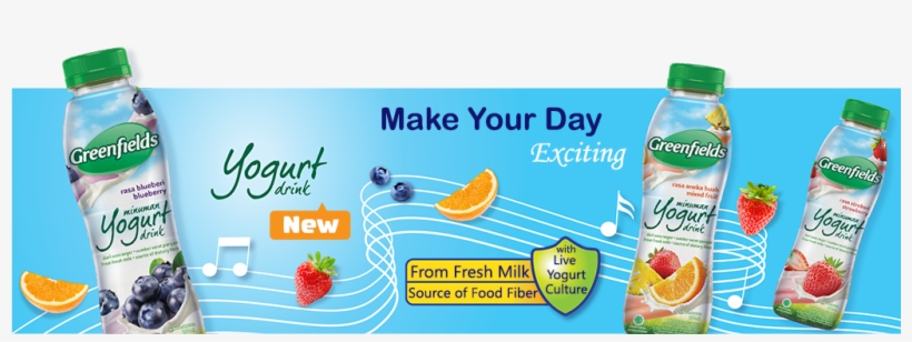 Web Banner Ver - Greenfields Yoghurt Drink 250gr, transparent png