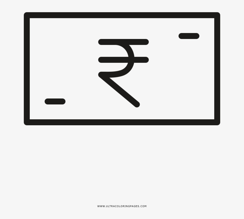 Rupee Coloring Page - Parallel, transparent png