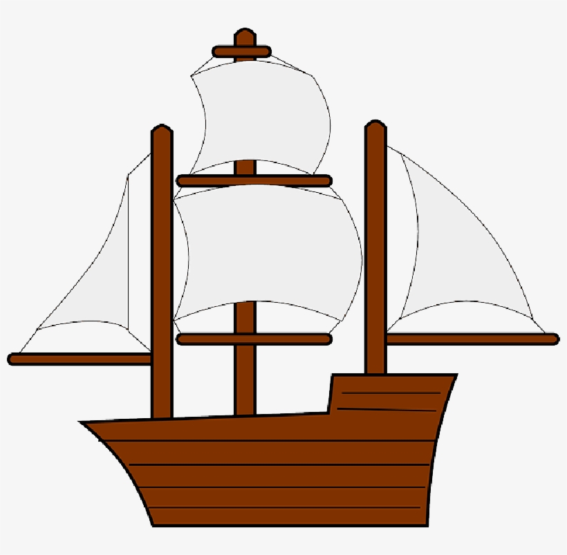 Boat Clipart Sailing Boat - Sail Ship Clipart, transparent png