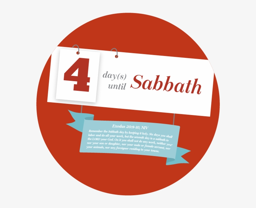 Sabbath Countdown Flip Chart - Circle, transparent png