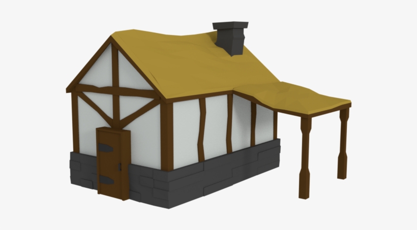 Low Poly Medieval Farm House Assets - Low Poly House Medieval, transparent png