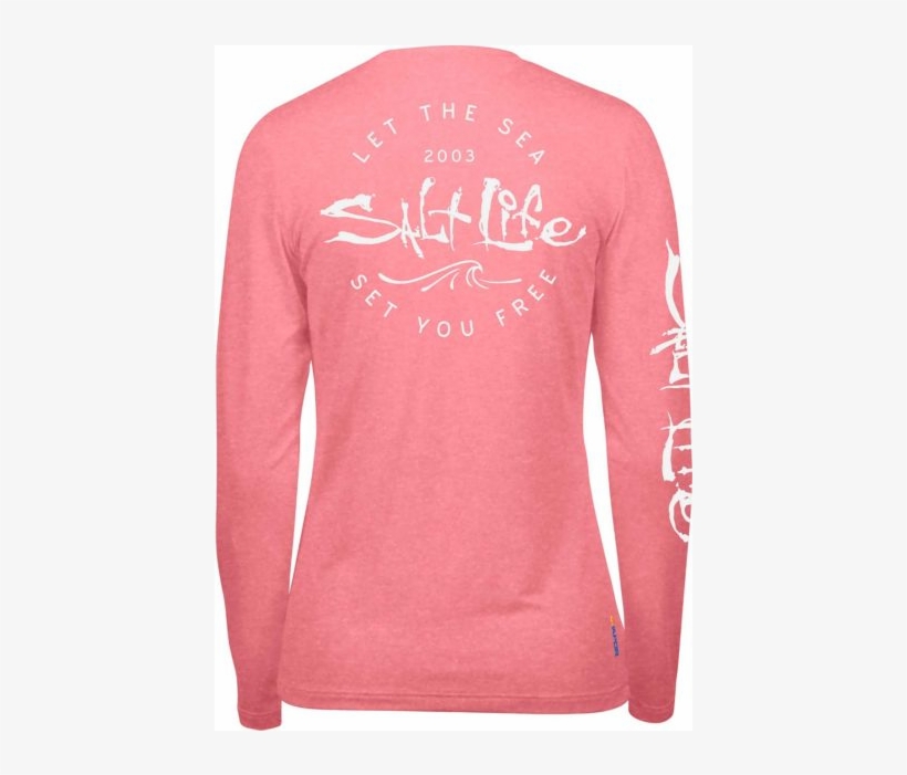 Salt Life Women's Be Free Slx Uvapor Performance Long - Salt Life Long Sleeve Women's, transparent png